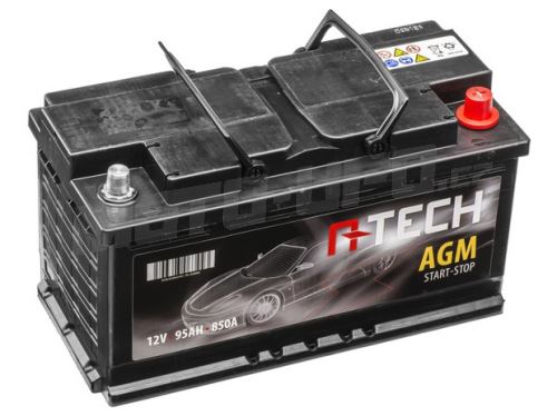 95Ah AGM baterie START-STOP, 850A, pravá A-TECH AGM 353x175x190