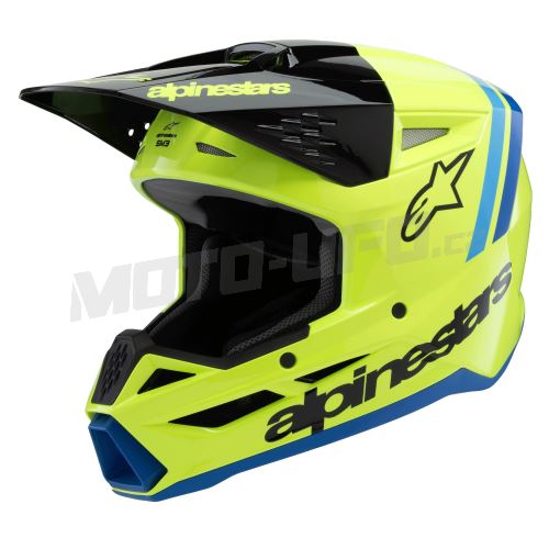 Přilba S-M3 RADIUM, ALPINESTARS, dětská (žlutá fluo/černá/modrá) 2027