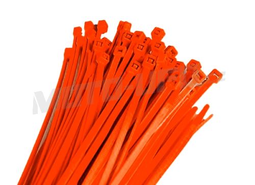 RTECH stahovací pásky 100kusů 3,6x200mm neon oranžové