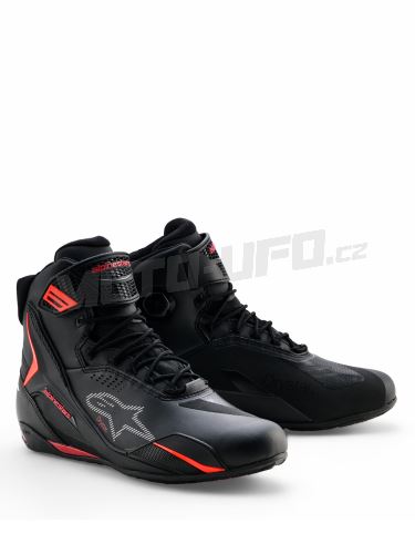 Boty FASTER-4 DRYSTAR, ALPINESTARS (černá/červená fluo) 2027