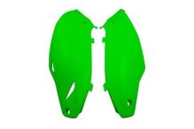 Boční číslové tabulky Kawasaki, RTECH (neon zelené, pár)