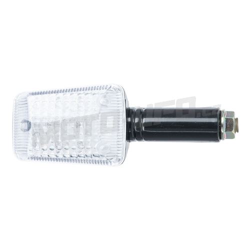Blinkr LED hranatý krátký, OXFORD (čiré sklíčko, černý plášť, pár)
