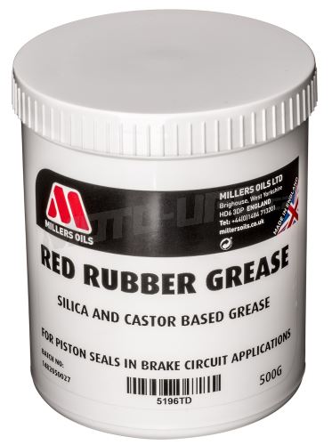 MILLERS Red Rubber Grease 500 g, vazelína na rostliné bázi pro kontakt s gumou