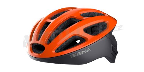 Cyklo přilba s headsetem R1, SENA (oranžová)
