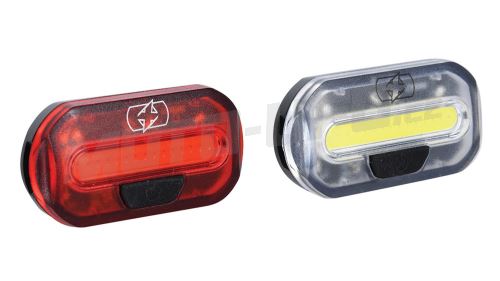 Sada světel na kolo BRIGHT LINE, OXFORD (LED, světelný tok 5/5 lm)