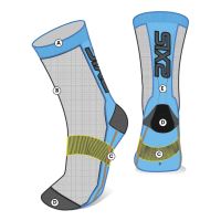SIXS SHORT LOGO V2 ponožky bílá/stříbrná (3)