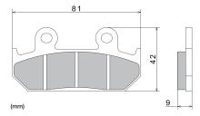 Brzdové destičky, NISSIN (semi-metalická směs) 2 ks v balení Brzdové destičky, NISSIN (semi-metalická směs) 2 ks v balení