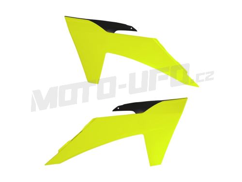Spoilery chladiče KTM, RTECH (neon žluto-černé, pár)