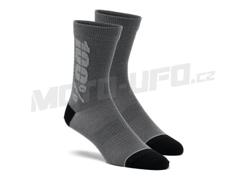 Ponožky RYTHYM Merino Wool, 100% - USA (černá/šedá)