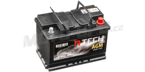 60Ah AGM baterie START-STOP, 680A, pravá A-TECH AGM 242x175x190