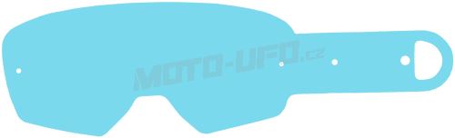 Strhávací slídy plexi pro brýle FOX RACING řady VUE, Q-TECH (50 vrstev v balení, čiré)
