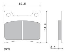 Brzdové destičky, NISSIN (semi-metalická směs) 2 ks v balení Brzdové destičky, NISSIN (semi-metalická směs) 2 ks v balení