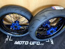 EXCEL G2 ProSeries zakázková supermoto kola KTM/HUSQVARNA/GASGAS černá/modrá - sada (4)