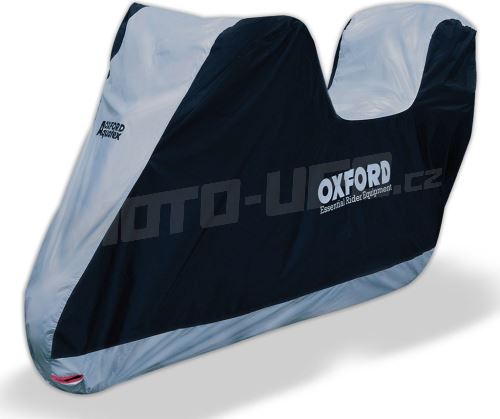 OXFORD plachta na motorku Aquatex s prostorem na kufr (černá/stříbrná)