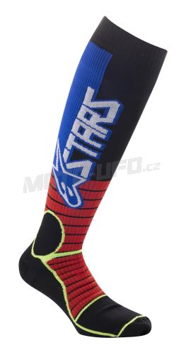 Ponožky MX PRO SOCKS, ALPINESTARS (červená/žlutá fluo/modrá, vel. S)