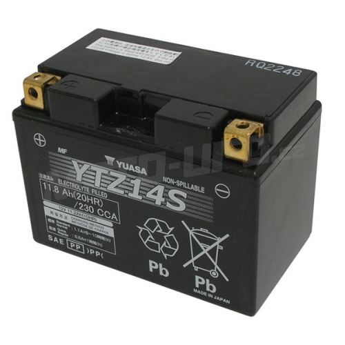 YUASA baterie YTZ14S (12V 11.2Ah) aktivovaná ve výrobě
