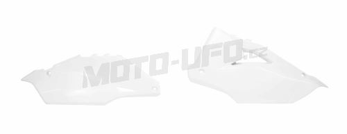Boční číslové tabulky Kawasaki, RTECH (bílé, pár)