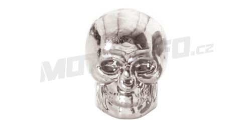 Kovové čepičky ventilků Skull, OXFORD (stříbrná, pár)