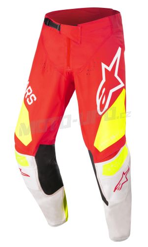 Kalhoty RACER FACTORY, ALPINESTARS, dětské (červená fluo/bílá/žlutá fluo, vel. 24)