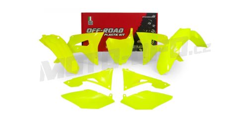 Sada plastů Honda, RTECH (neon žlutá, 6 dílů, vč. krytů vzduch filtru)