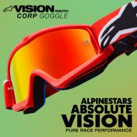 Brýle VISION YOUTH CORP, ALPINESTARS, dětské (oranžová, čiré plexi) (3)
