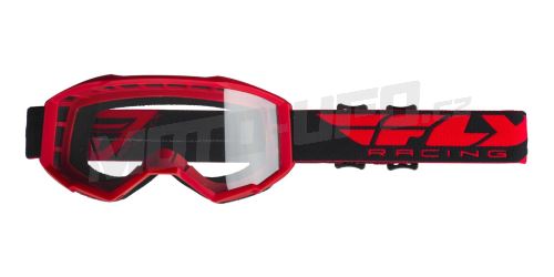 Brýle FOCUS, FLY RACING - USA (červená, čiré plexi bez pinů)