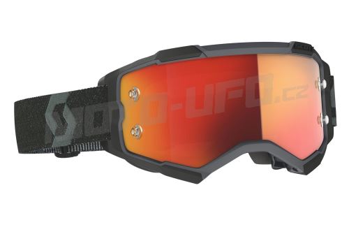 Brýle FURY CH černá, SCOTT - USA, (plexi oranžové chrom)