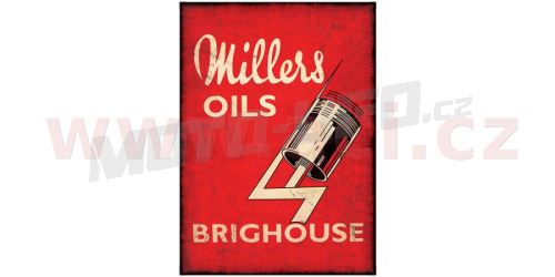 Plechová cedule Millers Oils Brighouse - 30x40 cm