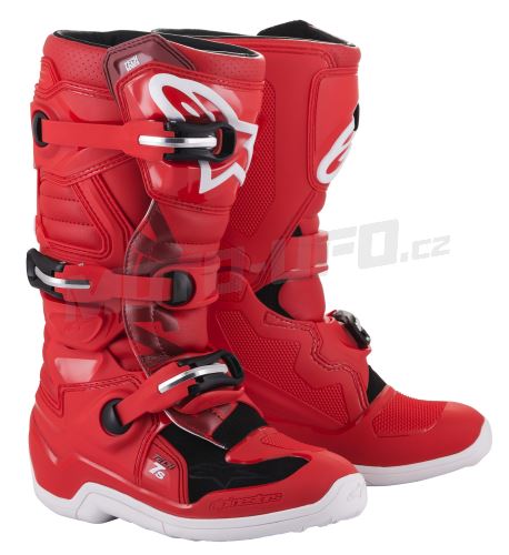 Boty TECH 7 S, ALPINESTARS, dětské (červená) 2025