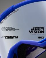 Brýle VISION 3 WORDMARK, ALPINESTARS (žlutá fluo, zrcadlové stříbrné plexi) 2027 (3)