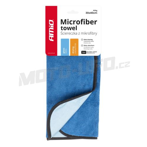 Ručník z mikrovlákna (dvouvrstvý) pro čištění a sušení skel 60x30 cm, 630 g
