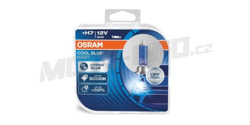 Žárovky H7 12V 80W (patice PX26d) OSRAM COOL BLUE BOOST (bez homologace) (2 ks v boxu)
