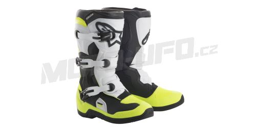 Boty TECH 3S YOUTH, ALPINESTARS, dětské (černá/žlutá fluo/bílá, vel.37)