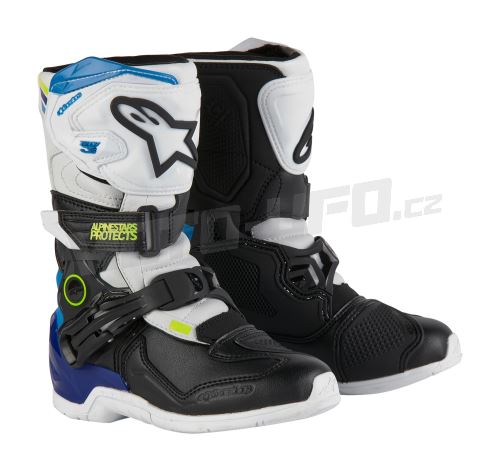 Boty TECH 3S KIDS, ALPINESTARS, dětské (bílá/černá/modrá) 2025