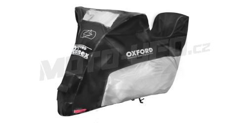 Plachta na motorku Rainex model s prostorem na kufr, OXFORD (černá/stříbrná)