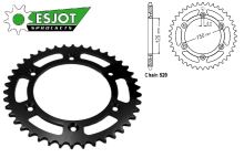 ESJOT 0897-49 zubů, rozeta KTM/HUSQVARNA/GASGAS černá