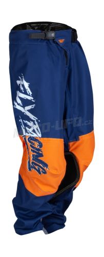Kalhoty KINETIC KHAOS, FLY RACING - USA 2023 dětské (bílá/modrá/oranžová)