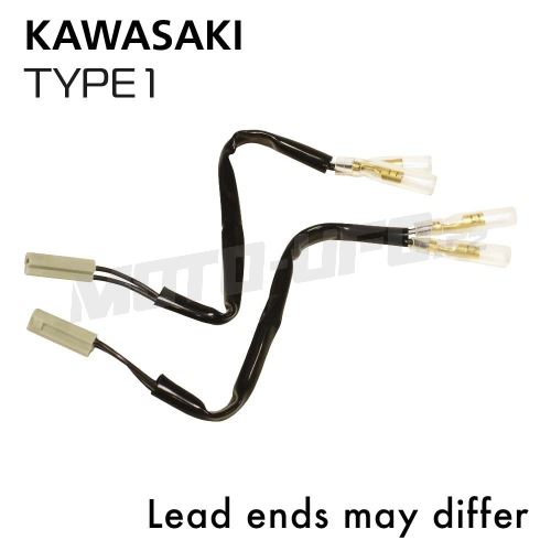 Univerzální konektor pro připojení blinkrů Kawasaki, OXFORD (sada 2 ks)