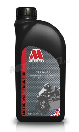 MILLERS OILS plně syntetický olej pro 4-takt. motory motocyklů Motorsport ZFS 4T 10w50 1l