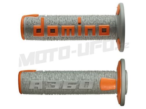 Gripy A360 (offroad) délka 120 mm, DOMINO (šedo-oranžové)