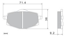Brzdové destičky, NISSIN (semi-metalická směs) 2 ks v balení