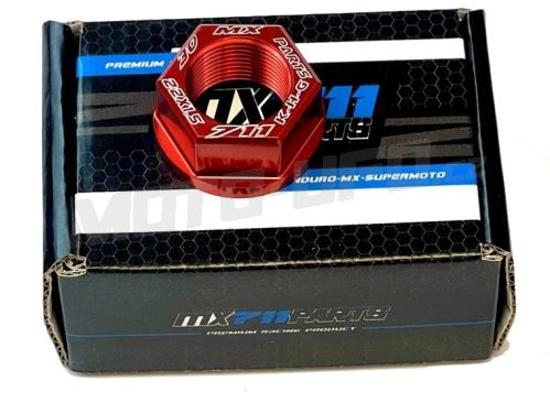 MX711 matice osy zadního kola M22x1.5mm KTM/HUSQVARNA/GASGAS červená