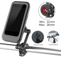 Pouzdro na mobilní telefon včetně 3 držáků 22 - 28 mm (vnitřní rozměry 175 x 80 x 8 mm), Q-TECH (1)