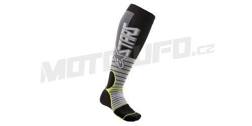 Ponožky MX PRO SOCKS, ALPINESTARS (šedá/žlutá fluo, vel. S)