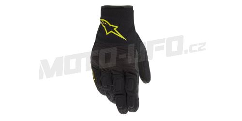 Rukavice S MAX DRYSTAR, ALPINESTARS (černá/žlutá fluo) 2025