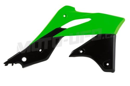 Spoilery chladiče Kawasaki, RTECH (neon zelené-černé, pár)