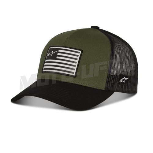 Kšiltovka FLAG SNAP HAT, ALPINESTARS (zelená/černá)