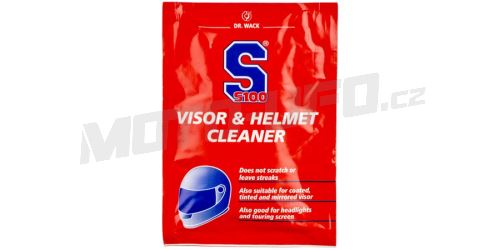 S100 čisticí ubrousek na hledí a světla - Visier und Helmreiniger Tuch