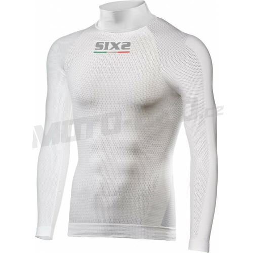 SIXS TS3 tričko s dlouhým rukávem a stojáčkem bílá