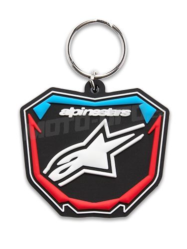 Klíčenka PLATE, ALPINESTARS (černá/modrá/červená)